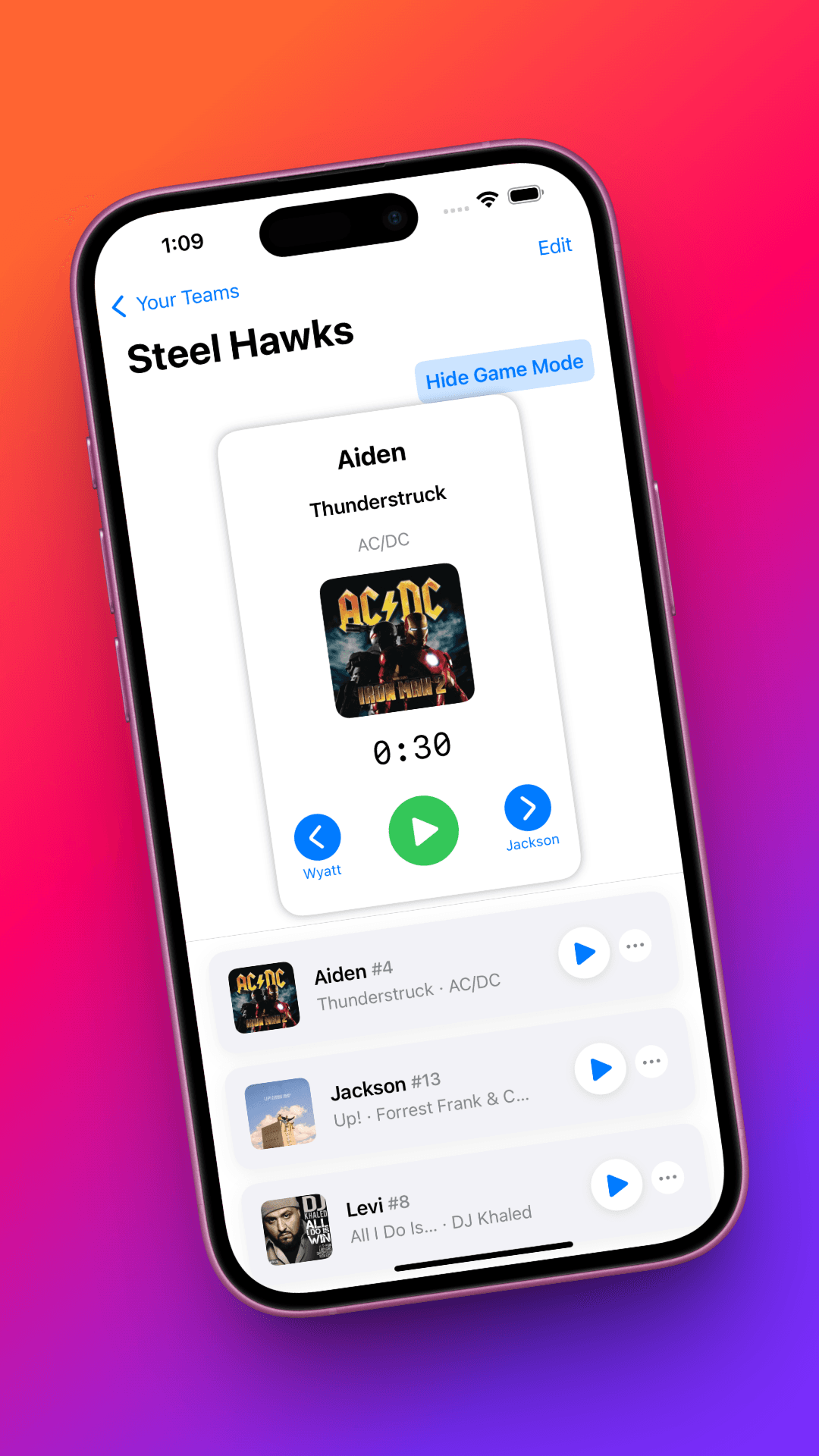 Game mode interface